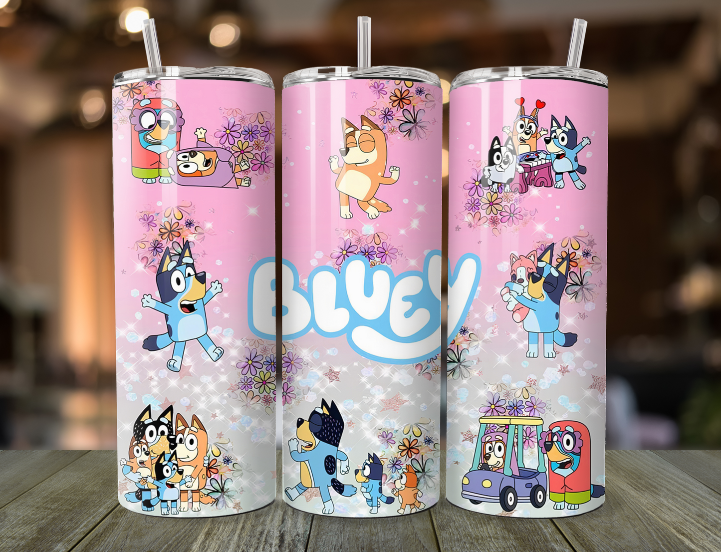 20oz Tumbler - Bluey Pink