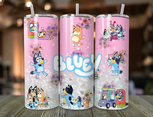 20oz Tumbler - Bluey Pink