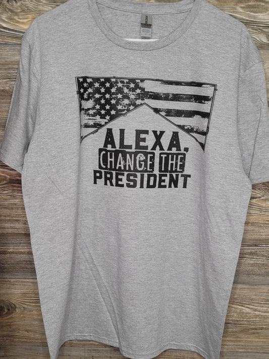 GRAPHIC TEE - Alexa, Change the President