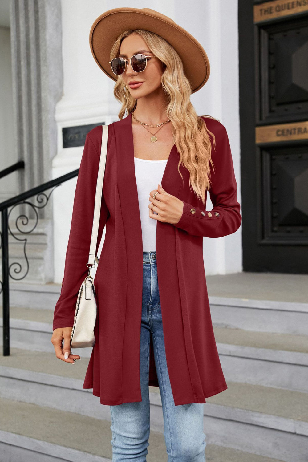 Long Sleeve Open Front Cardigan