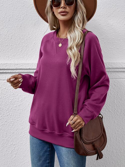 Round Neck Long Sleeve Sweatshirt